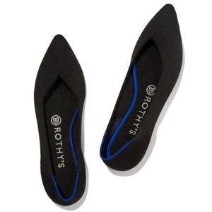 Rothy’s The Point Flat in Black Solid